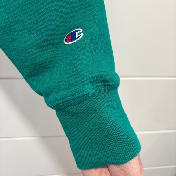 Champion reverse weave green crew neck sweatshirt size small - Picture 5 of 14